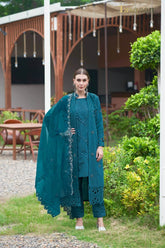 Attractive viscose lines Pant suit with inner and Dupatta
