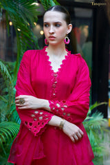 Gorgeous Viscose Linen Pant suit with Organza Dupatta