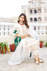 Adorable Georgette Viscose Linen Pant suit with Dupatta