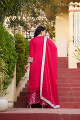 Designer Fendi Silk Plazo suit with Dupatta