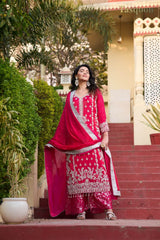 Designer Fendi Silk Plazo suit with Dupatta