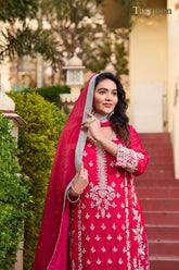 Designer Fendi Silk Plazo suit with Dupatta