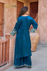 Adorable Fendi Fabric Plazo Suit with Dupatta