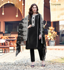 Luxury Georgette Viscose Linen Pant Suit With Dupatta